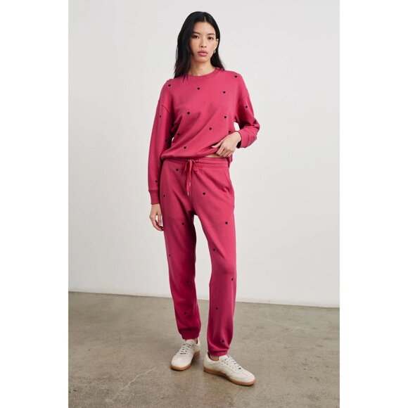 Rails Kingston Embroidered  Pink Midnight Hearts Sweatpants Size M NEW - Picture 5 of 5